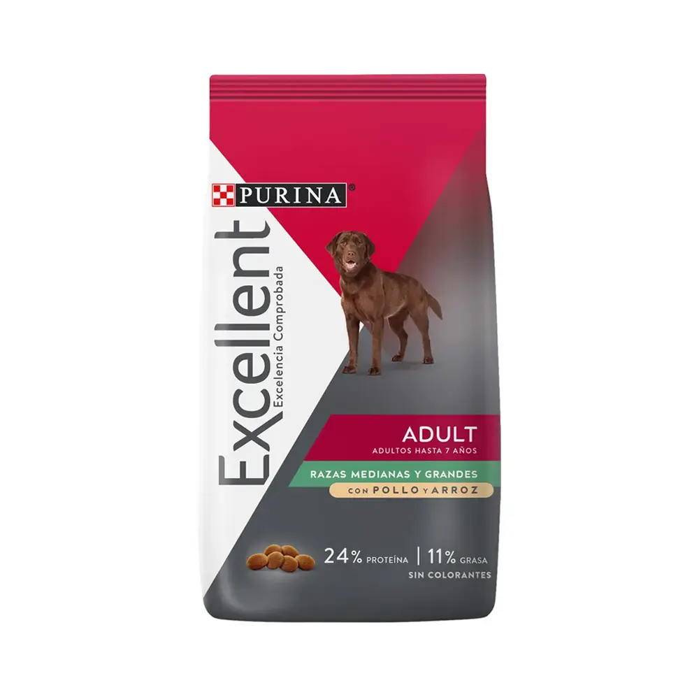 [PE-AD-20KG] Purina Excellent Alimento Seco para Perro Adulto Raza Mediana/Grande 20 kg