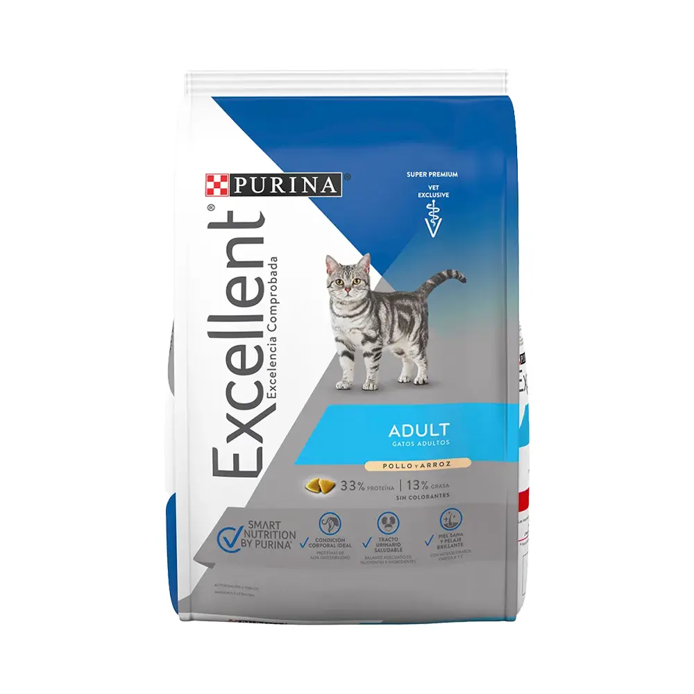 [PE-FE-AD-3KG] Purina Excellent Alimento Seco para Gato Adulto 3 kg