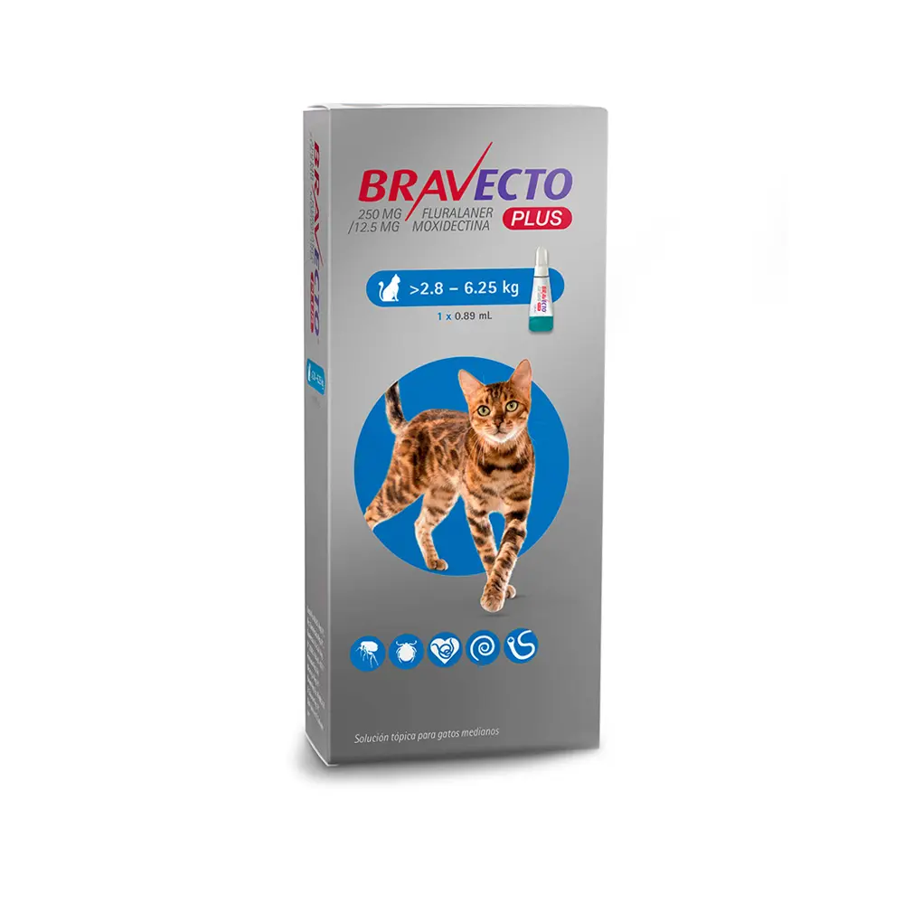 Bravecto Pipeta Desparasitante para Gato de 2.8 a 6.25 kg