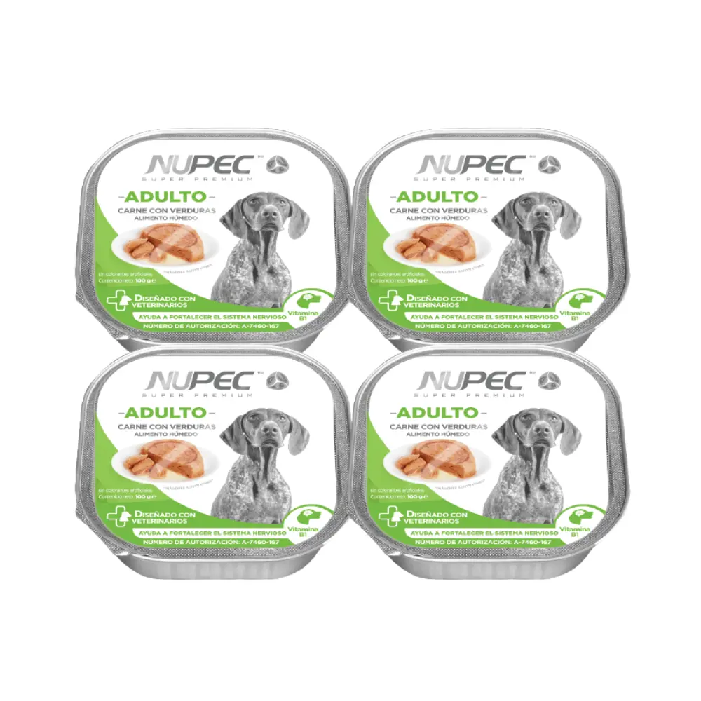 Nupec Alimento Humedo para Perro Adulto Kit 4 Latas