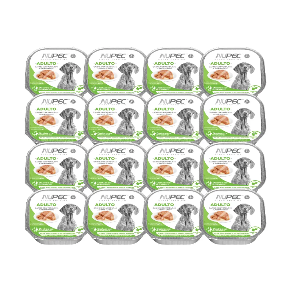 Nupec Alimento Humedo para Perro Adulto Super Kit 16 Latas