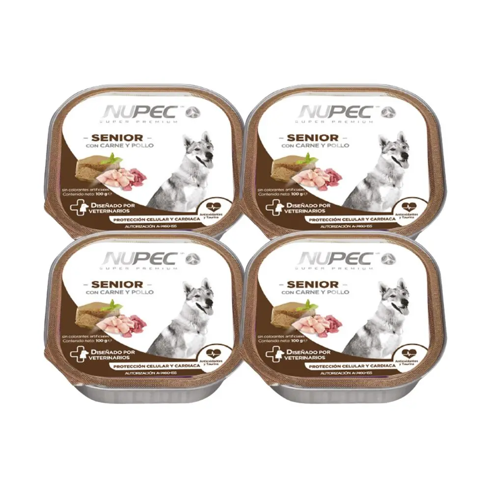 Nupec Alimento Humedo para Perro Senior Kit 4 Latas