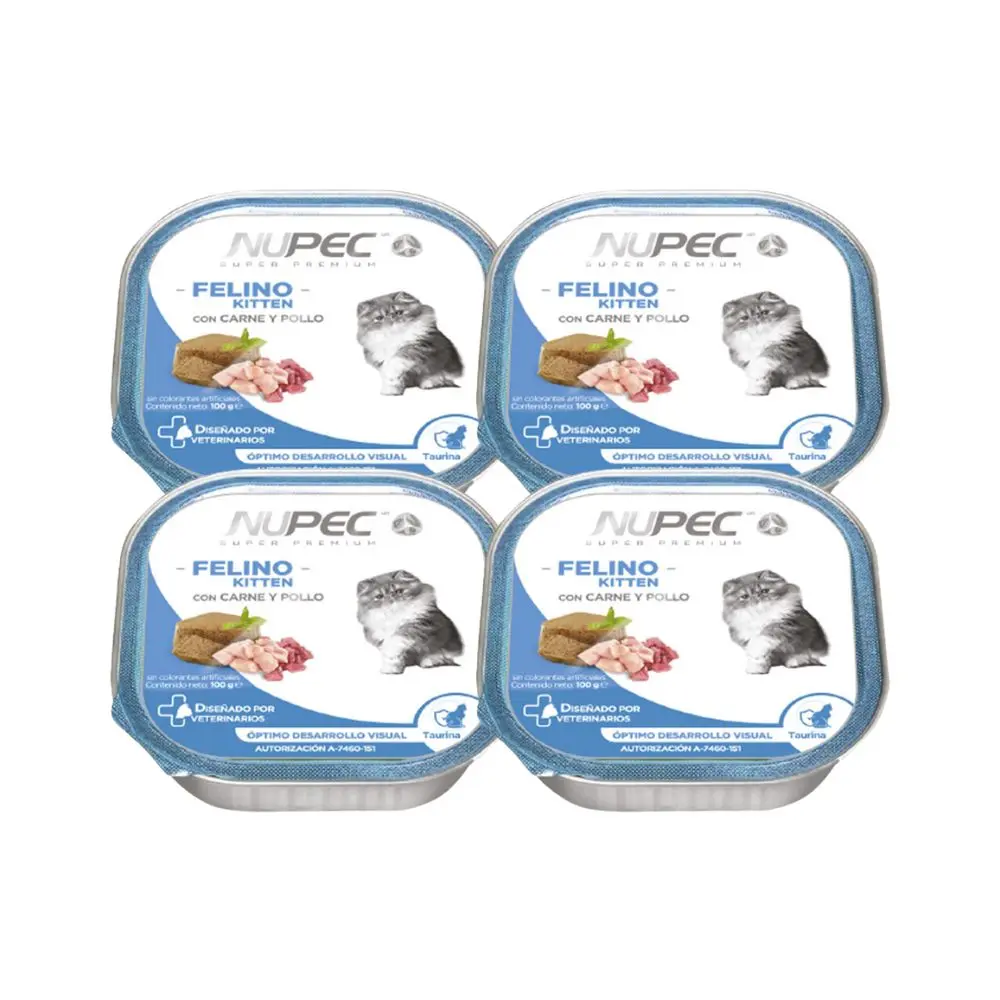 Nupec Alimento Humedo para Gatito Kit 4 Latas