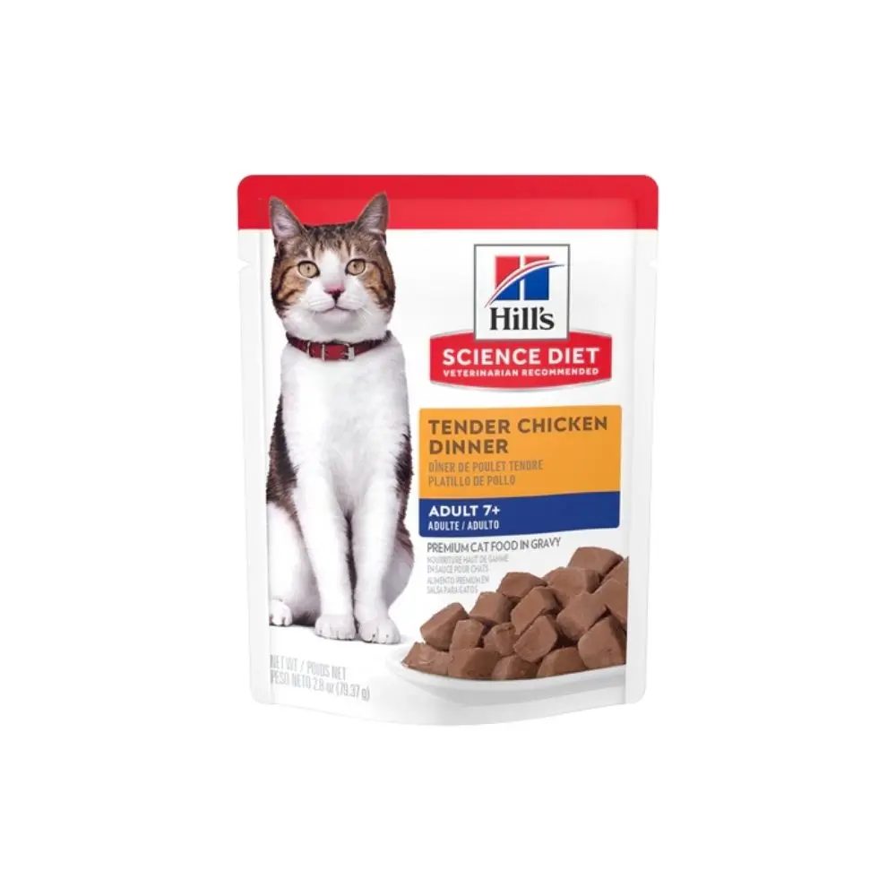 [HI-FE-HM-SE-PLLO-SOBRE-79G] Hill's Alimento Humedo Gato Senior Receta Pollo 79 g