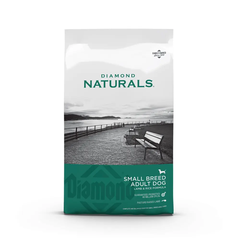 Diamond Naturals Alimento Seco para Perro Adulto Raza Pequeña Receta Cordero y Arroz 8.16 kg