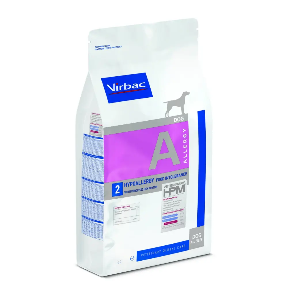 [VB-HP-12KG] Virbac Alimento Seco Hypoallergy con Proteina Hidrolizada para Perro Adulto Receta Pescado 12 kg