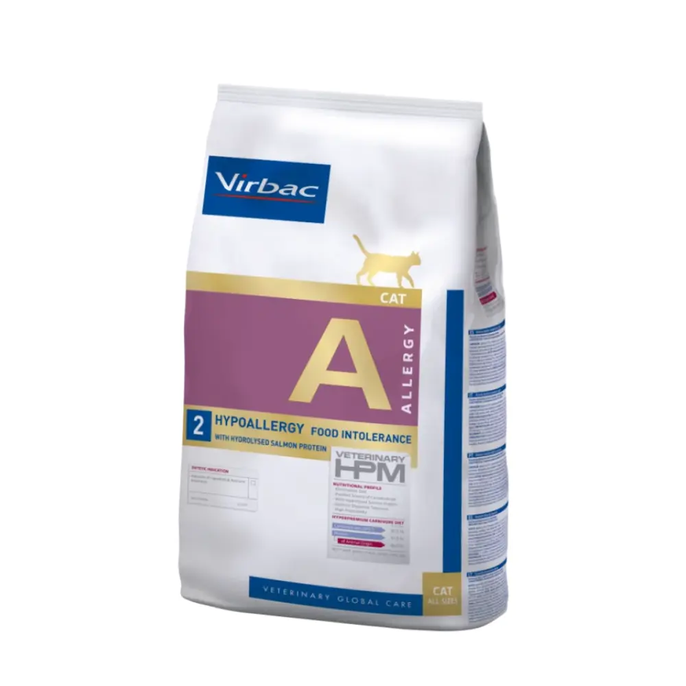 [VB-FE-HP-3KG] Virbac Alimento Seco Hypoallergy con Proteina Hidrolizada para Gato Adulto Receta Pescado 3 kg