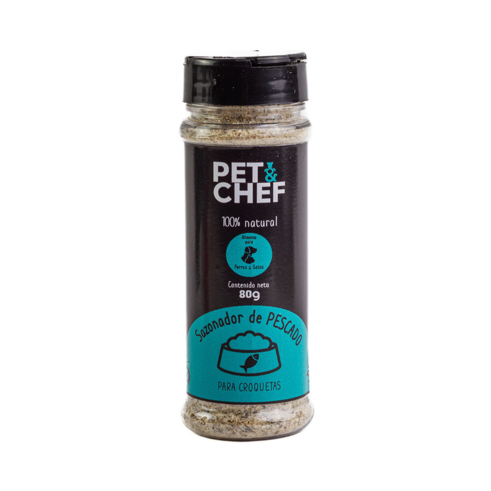 Pet N Chef Sazonador para Perro y Gato Receta Pescado 80 g