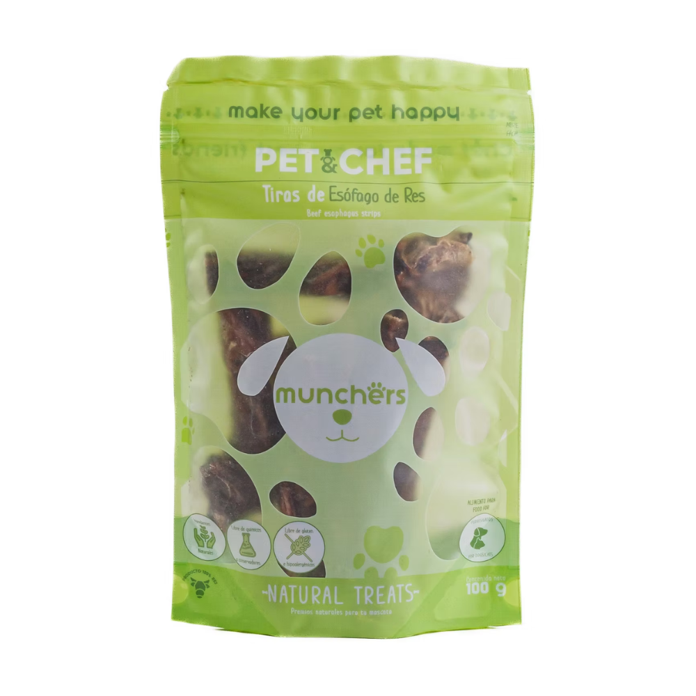 Pet N Chef Premios para Perro y Gato Receta Esofago de Res 100 g