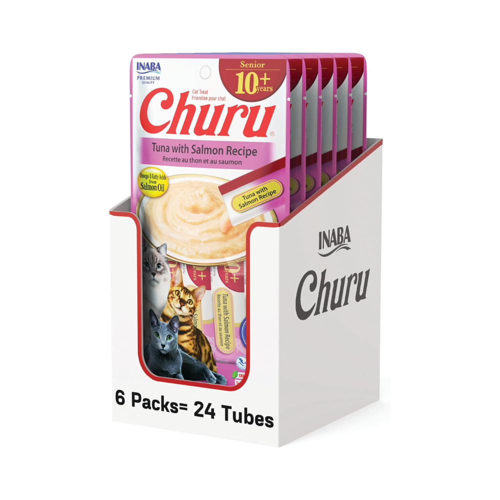 [IB-CHURU-SE-ATSM-CAJA-336G] Inaba Churu Premios para Gato Senior Receta Atun y Salmon Caja 336 g
