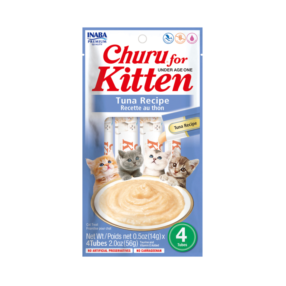 [IB-CHURU-KT-AT-BLSA-56G] Inaba Churu Premios para Gatito Receta Atun Bolsa 56 g