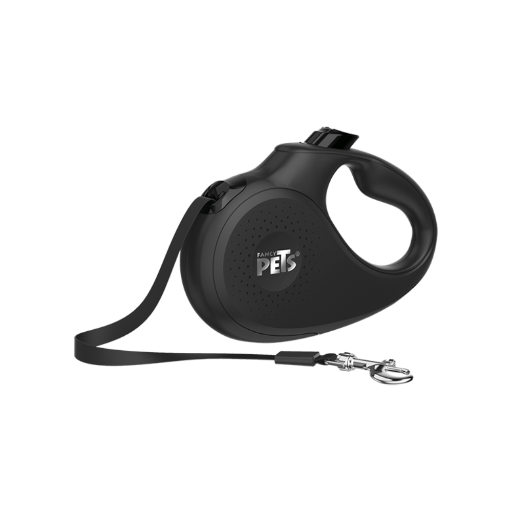 Fancy Pets Correa Retractil para Perro y Gato Chica Negra 3 m