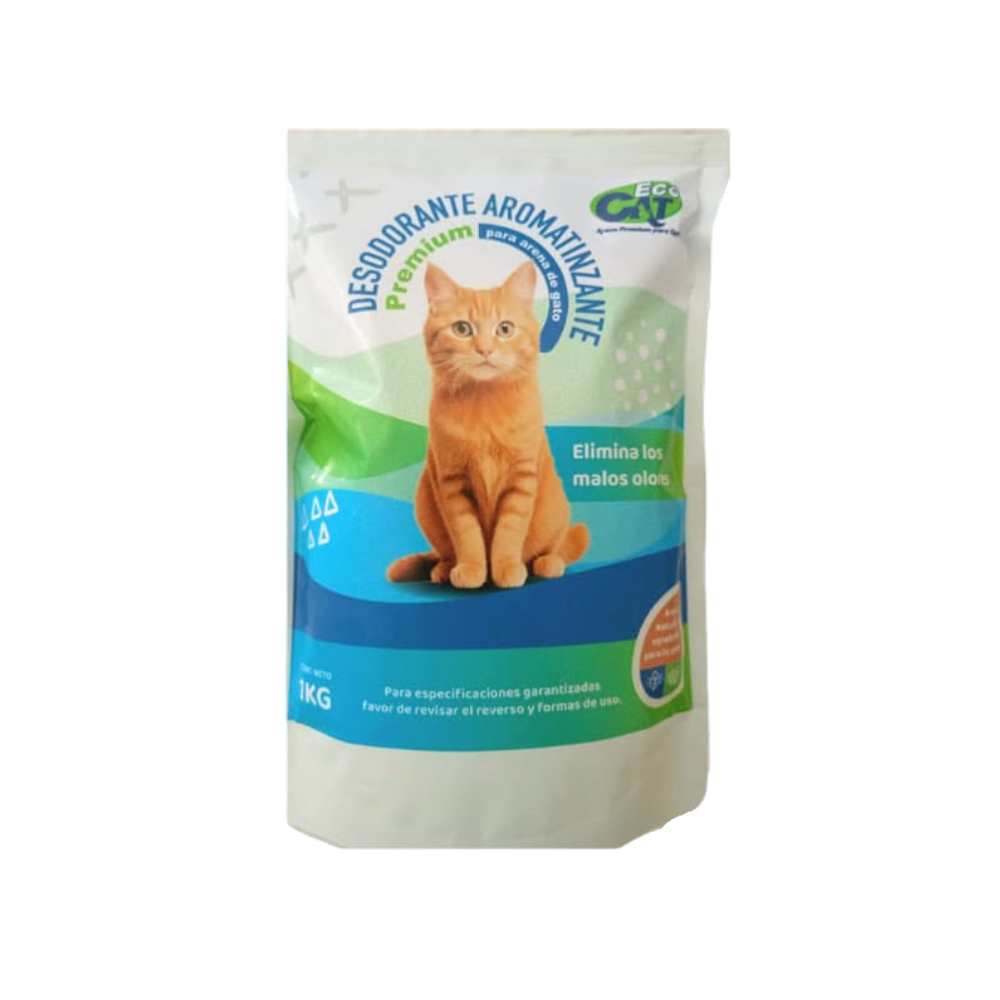 [EC-DES-AMZ-1KG] Eco Cat Desodorante Aromatizante para Arena de Gato 1 kg