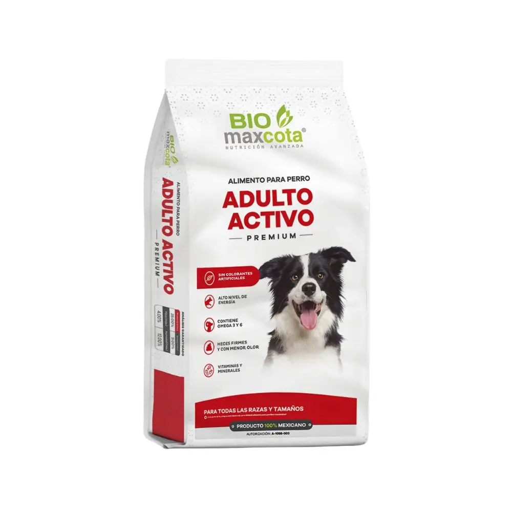 [BM-AD-AC-10KG] Biomaxcota Alimento Seco para Perro Adulto Activo Todas las Razas 10 kg
