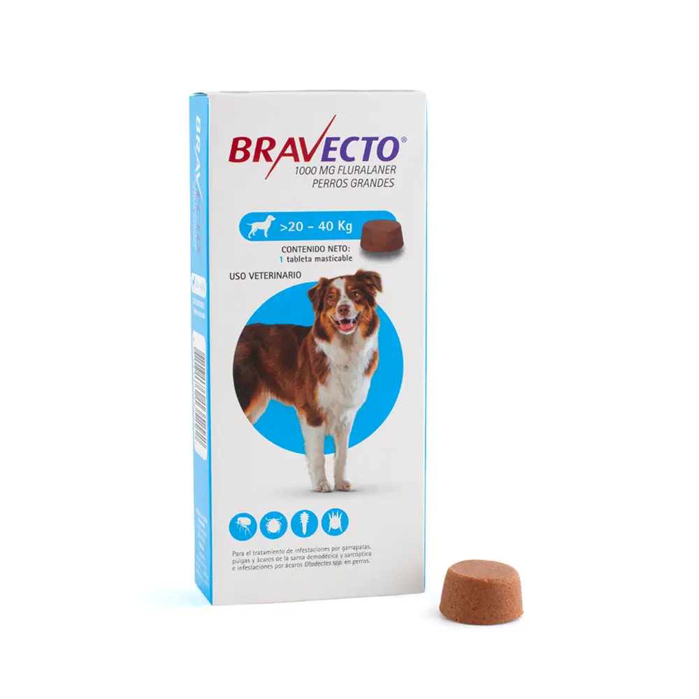 [BV-20/40KG] Bravecto Tableta Desparasitante para Perro de 20 a 40 kg