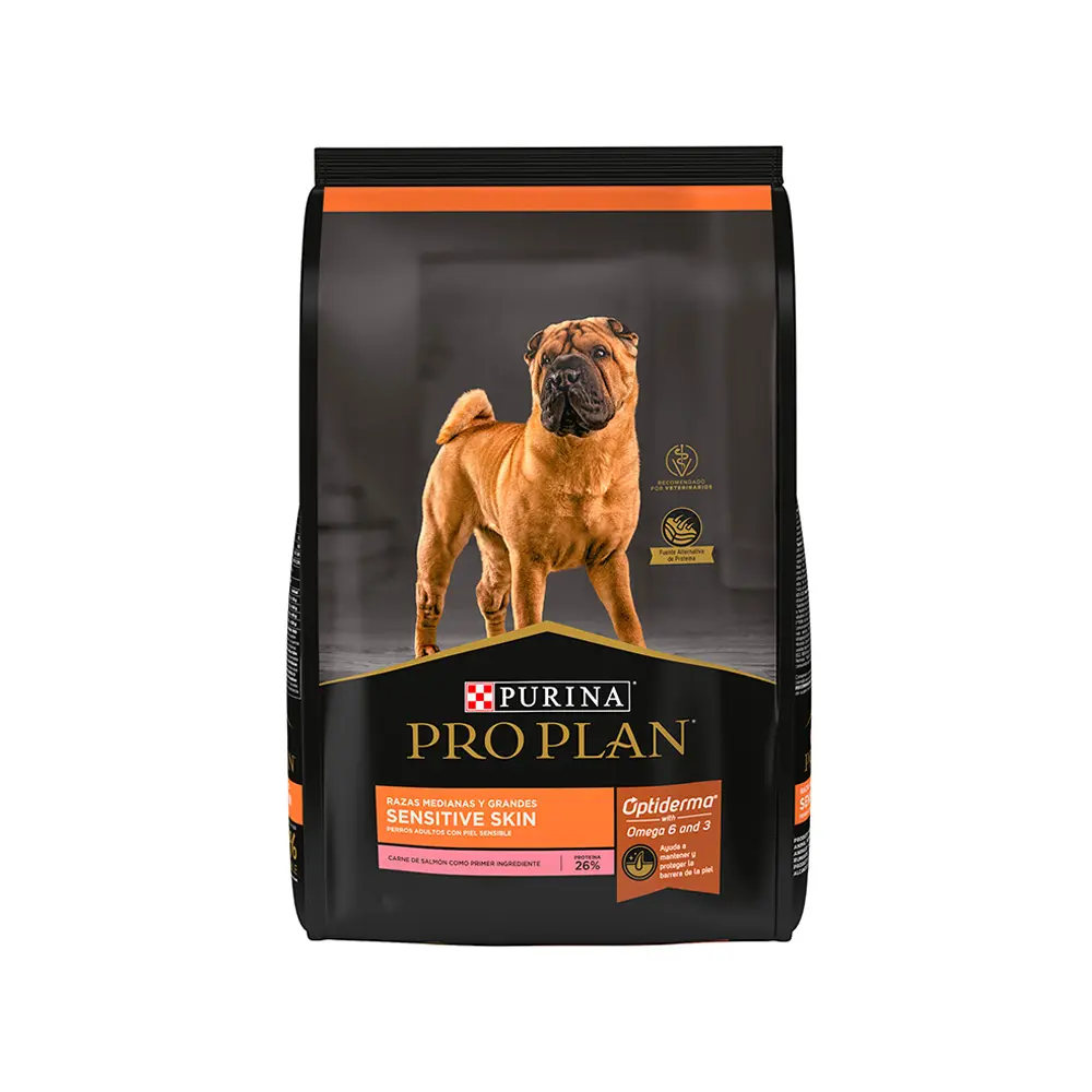[PP-SENS-AD-RMG-SMON-3KG] Pro Plan Alimento Seco Sensitive Skin para Perro Adulto Raza Mediana/Grande Receta Salmon 3 kg
