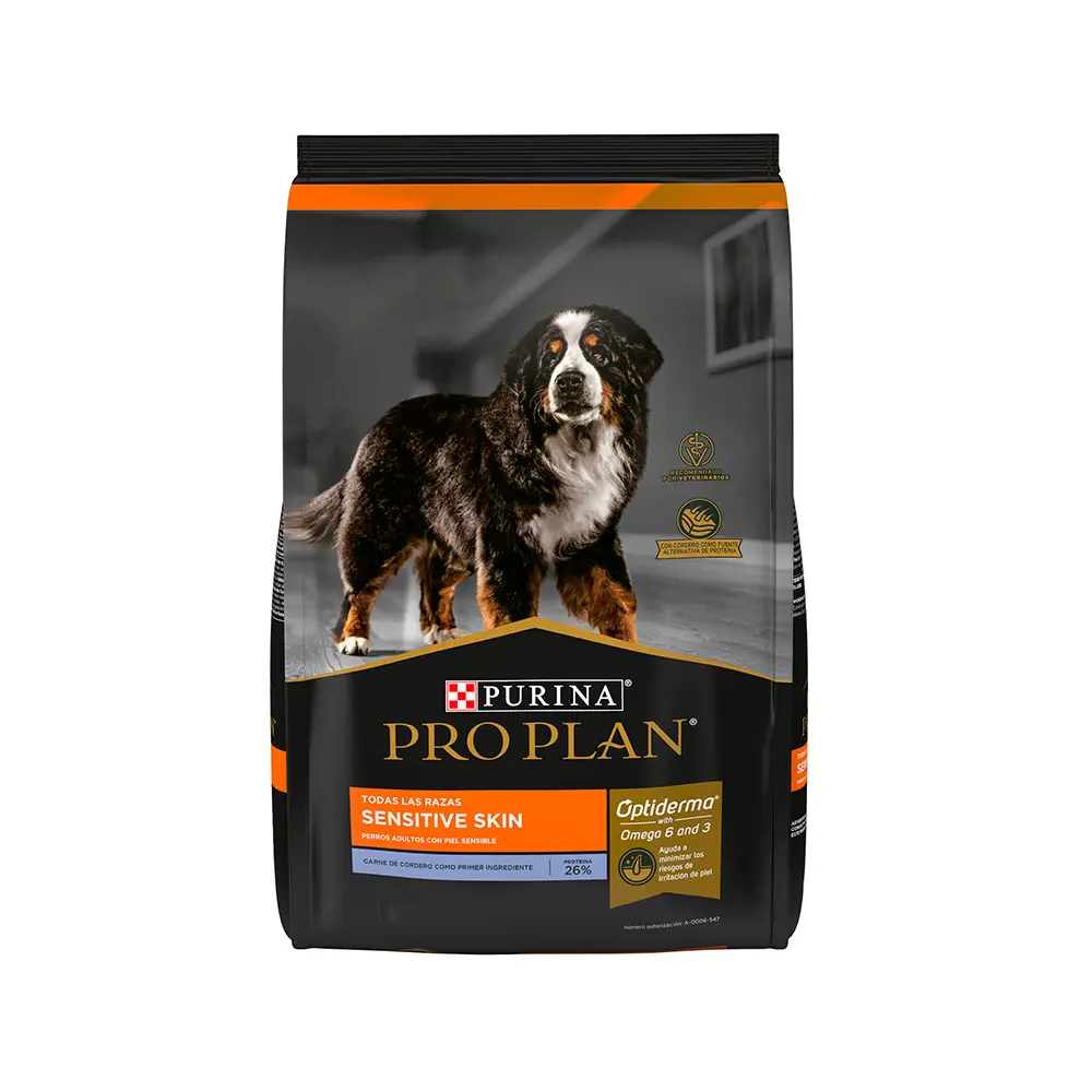 Pro Plan Alimento Seco Sensitive Skin para Perro Adulto Todas las Razas Receta Cordero 3 kg