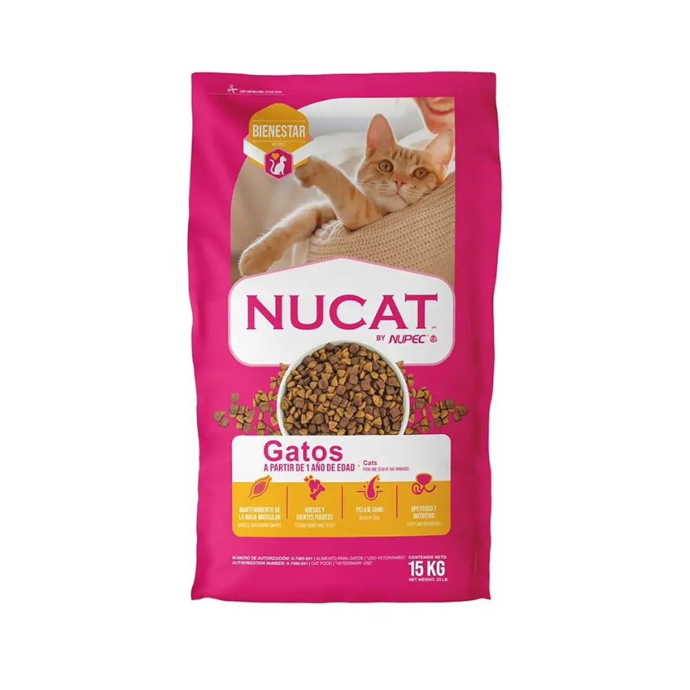 Nucat by Nupec Alimento Seco para Gato Adulto 15 kg