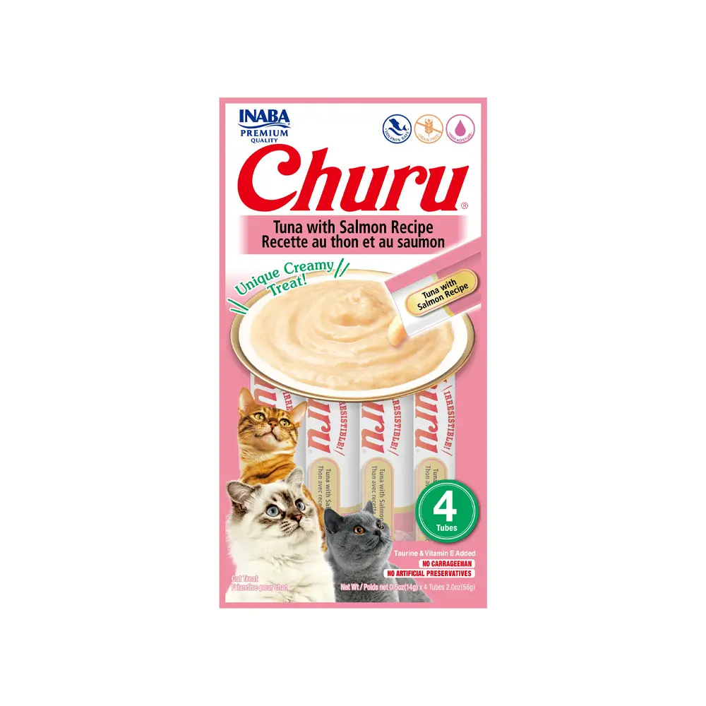 Inaba Churu Premios para Gato Receta Atun y Salmon Bolsa 56 g