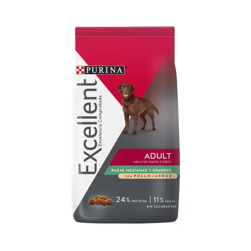 [PE-AD-1.5KG] Purina Excellent Alimento Seco para Perro Adulto Raza Mediana/Grande 1.5 kg