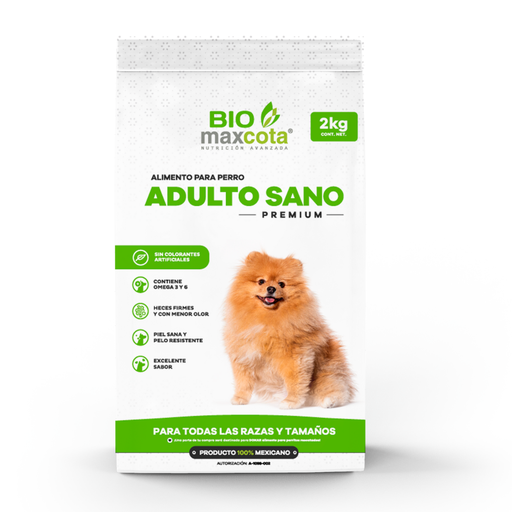 [BM-AD-SA-2KG] Biomaxcota Alimento Seco para Perro Adulto Sano Todas las Razas 2 kg