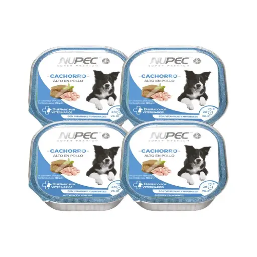 [NP-HM-CA-KIT-4LATAS] Nupec Alimento Humedo para Perro Cachorro Kit 4 Latas