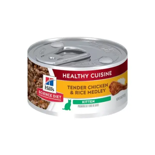 [HI-FE-HM-KT-PLLO-LATA-79G] Hill's Alimento Humedo para Gatito Receta Pollo Lata 79 g