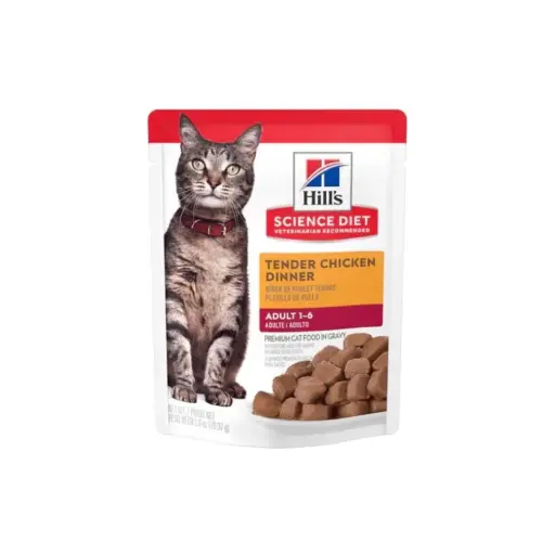 [HI-FE-HM-AD-PLLO-SOBRE-79G] Hill's Alimento Humedo para Gato Adulto Receta Pollo Sobre 79 g