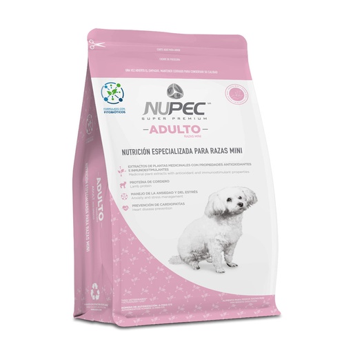 [NP-AD-RMINI-1KG] Nupec Alimento Seco para Perro Adulto Raza Mini 1 kg