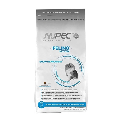 [NP-FE-KT-1.5KG] Nupec Felino Alimento Seco para Gatito 1.5 kg