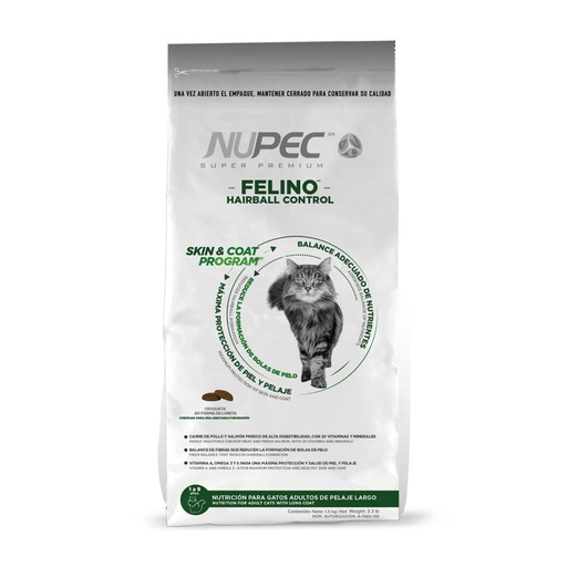 [NP-FE-HB-1.5KG] Nupec Felino Alimento Seco Hairball Control para Gato Adulto 1.5 kg